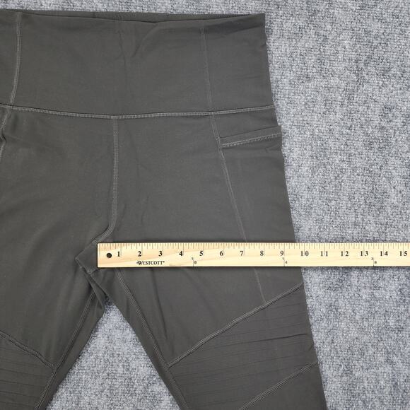 Athleta Leggings Womens Medium Green Arbor Olive Inclination Moto Tight Active - Picture 6 of 16